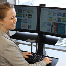 Load image into Gallery viewer, Workfit-S dual monitor sit-stand workstation
