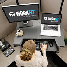 Load image into Gallery viewer, Workfit-T sit stand desktop station

